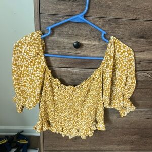 Floral Yellow Women's Top
